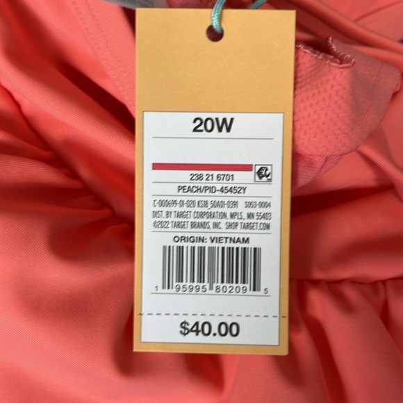 🆕 Kona Sol One Piece Swimsuit Size 20W Adjustable Straps - Picture 3 of 8